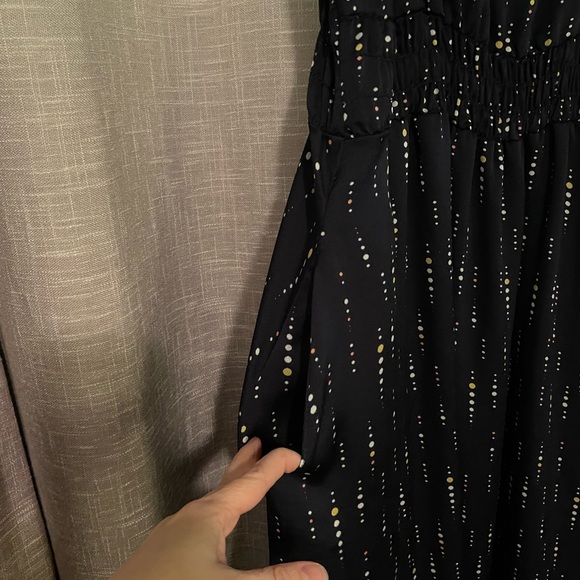 Navy sundress with colorful dot pattern - Picture 3 of 5